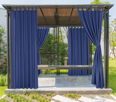 Шторы "Оксфорд" 600D,уличные,синие