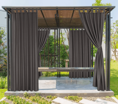 Шторы уличные,для беседок,веранд и террас,ткань- "Оксфорд" 600D, графит