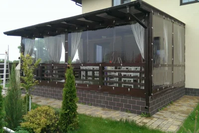 Гибкая штора из ПВХ для веранды,беседки и террасы