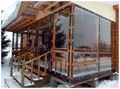 Мягкие прозрачные шторы из ПВХ для террас, беседок, веранд , морозоустойчивые