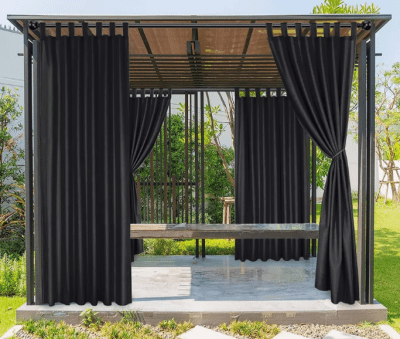 Шторы "Оксфорд" 600D,уличные,черные