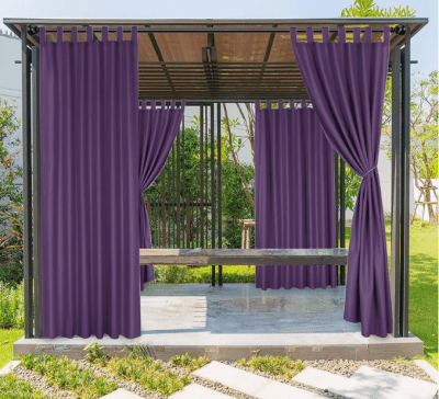 Шторы "Оксфорд" 600D,уличные,фиолетовые